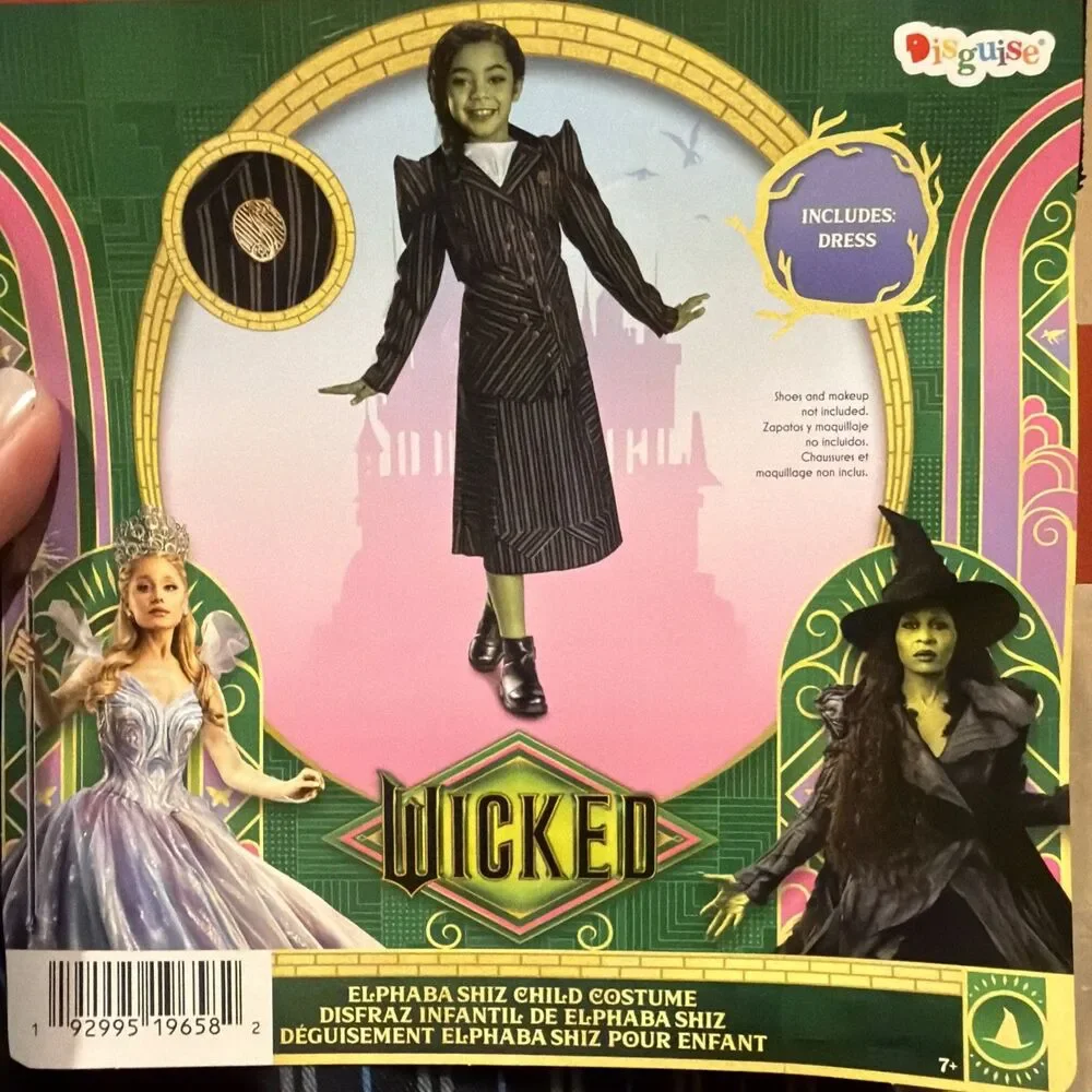 Wicked Elphaba Shiz University Costume Dress Kids Size Medium 7-8 Halloween Girl